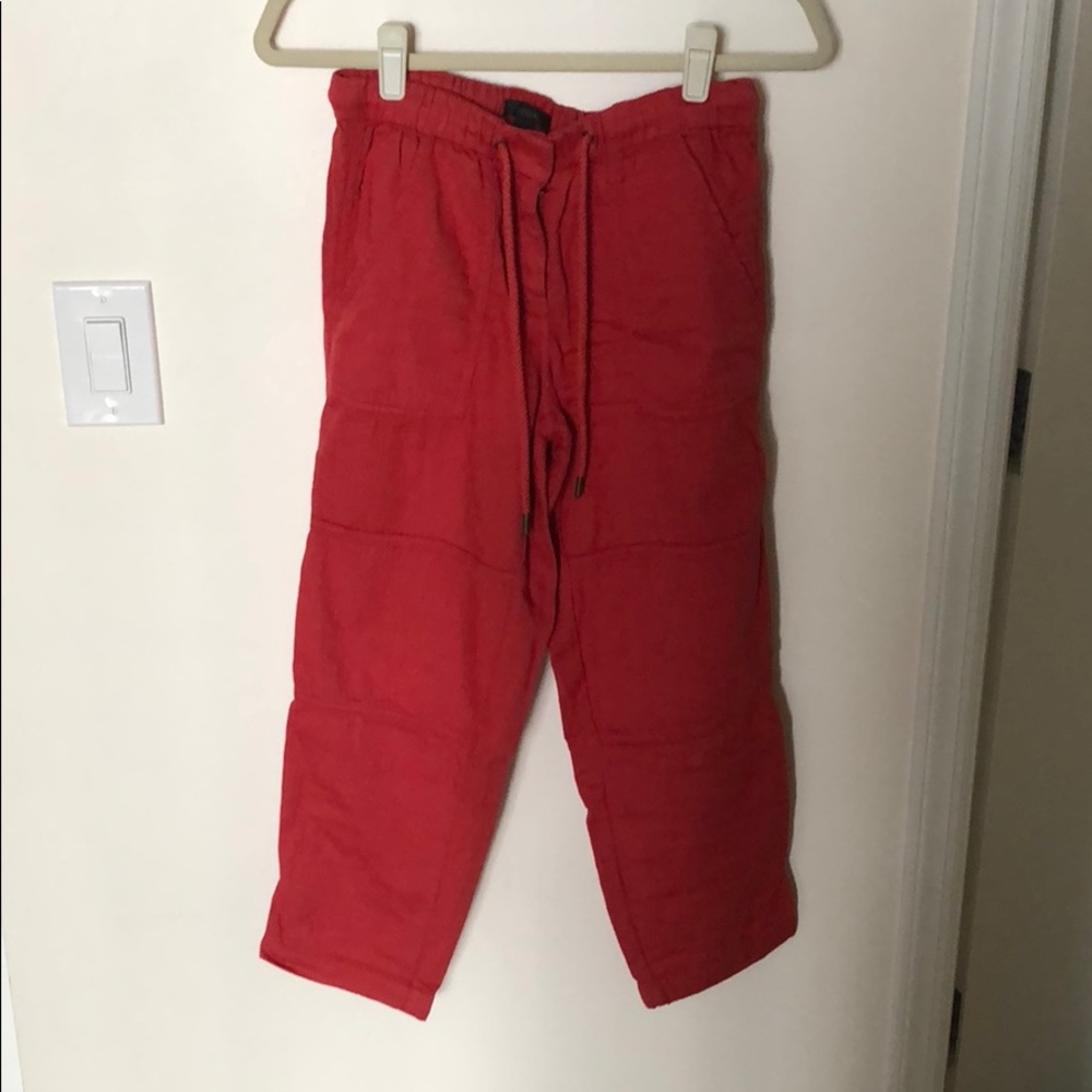 Deep red J crew casual pants